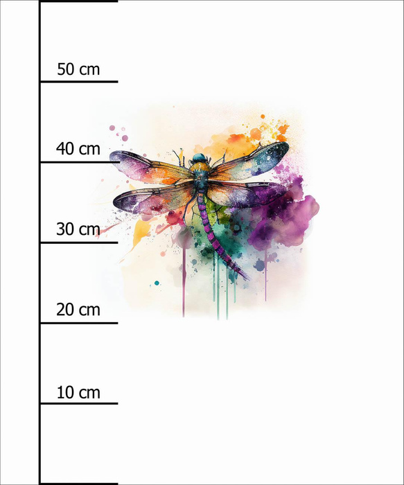 WATERCOLOR DRAGONFLY - Paneel (60cm x 50cm) Voděodolná tkanina Oxford