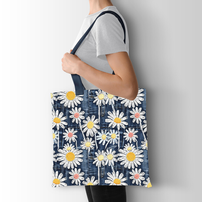 DAISIES DENIM IMITATION M. 1 - Viskose Jersey