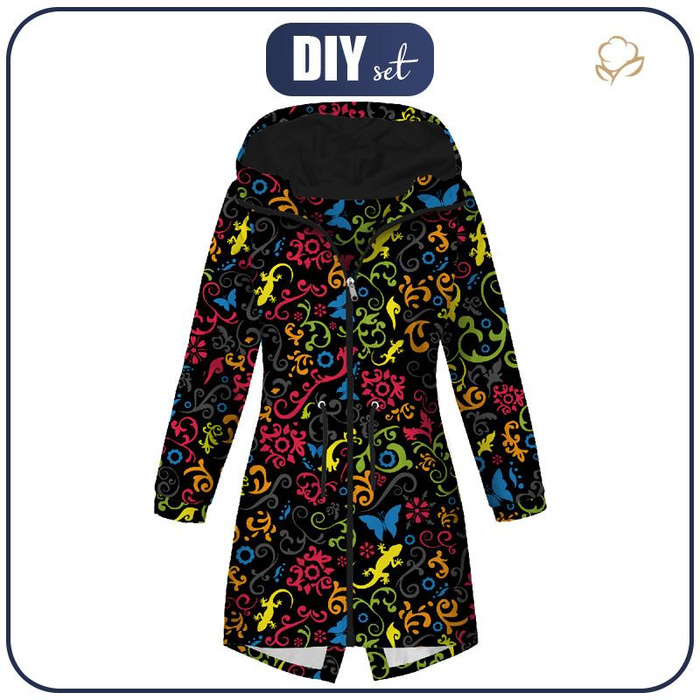 DÁMSKÁ BUNDA PARKA (ANNA) - ETNO Barevný - softshell XL