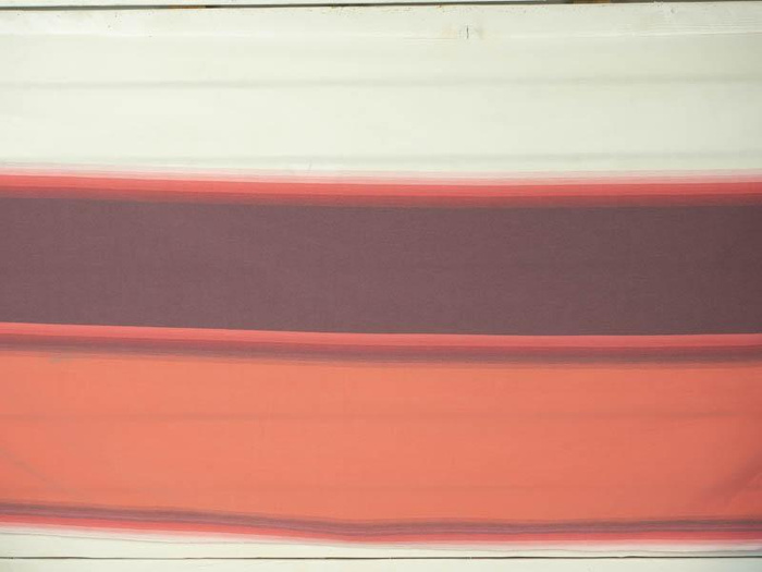 WHITE- SALMON PINKI STRIPES - Panel / Thin elastic cotton woven fabric