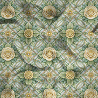 Stained Garden wz. 9 (FLOWERS) - Muślin bawełniany