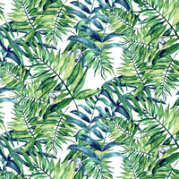 MINI LEAVES AND INSECTS PAT. 6 (TROPICAL NATURE) / white - Viscose jersey