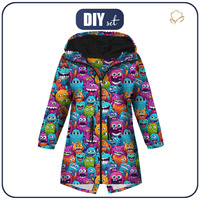 KIDS PARKA (ARIEL) - CRAZY MONSTERS PAT. 3 - sewing set (98/104)