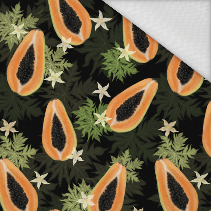 PAPAYA ORANGE & BLACK - Wasserabweisende Webware