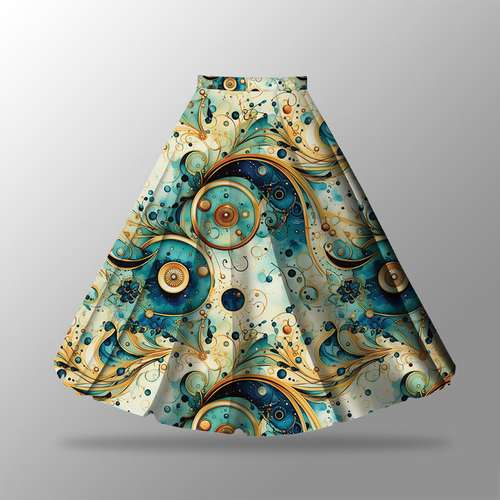 Maxirock Panel - Viskose Jersey/ Abstraction wz.11 