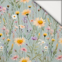 FLOWERS MEADOW WZ. 6 - lekka dzianina drapana