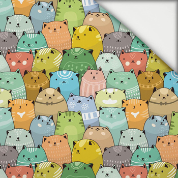 Colourful cats - light brushed knitwear