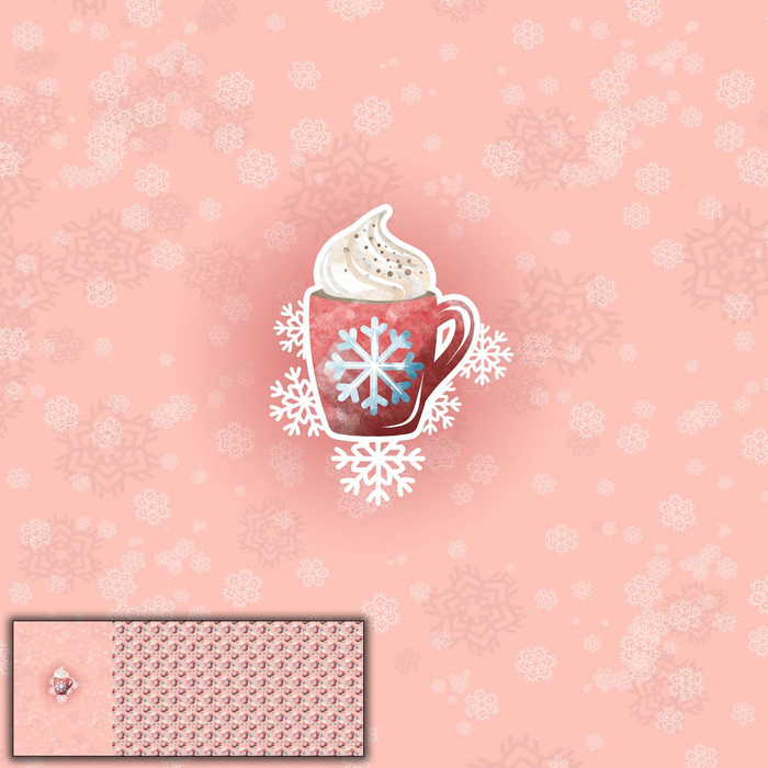 Hot Chocolate Cup (CHRISTMAS SEASON) - panoramic panel looped knit 