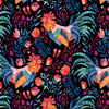 ROOSTERS / black- single jersey with elastane