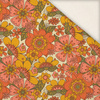 FLOWERS PAPAYA ORANGE WZ. 7 - Slub Weave