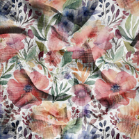 FLOWERS WZ. 74 - Muślin bawełniany