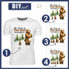 HERREN T-SHIRT MIT EIGENEN AUFDRUCK - THIS PAPA BEAR BELONGS TO...  - Nähset