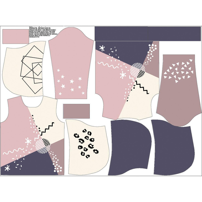 KID'S HOODIE (ALEX) - COLOR BLOCK pat. 2 - sewing set