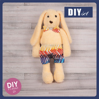 SHORTS + BOW TIE FOR BUNNY - SCRIBBLE - sewing set