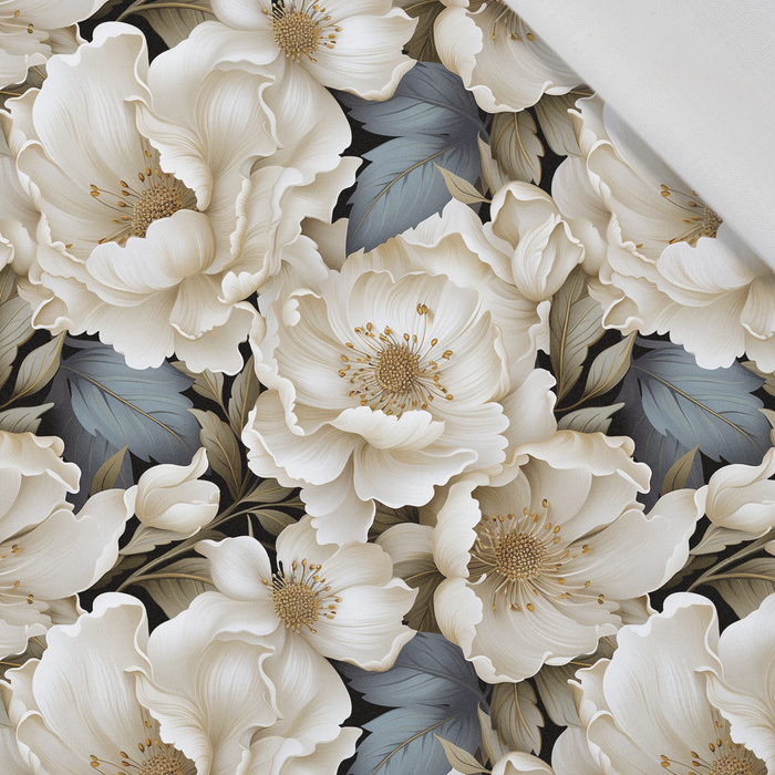 FLOWERS - Cloud Dancer WZ.7 - Cotton woven fabric