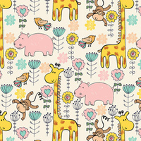 BUNTES SAFARI - Baumwoll Webware