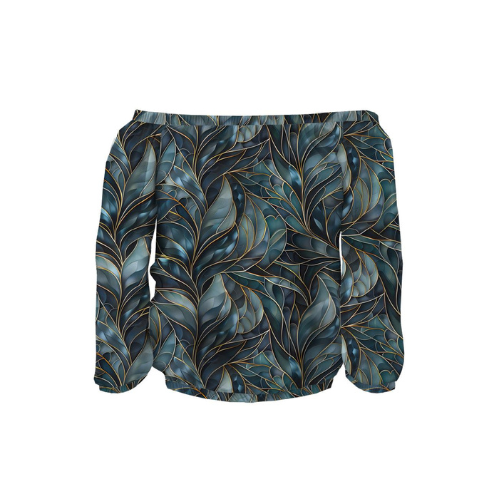 Carmenausschnitt Bluse (SOFIA) - LEAVES M. 1 - Nähset S