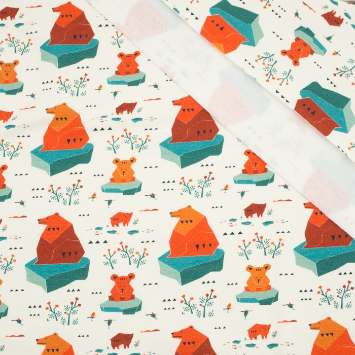 MISIE GEO NA KRZE - dresówka drapana z elastanem PDE250