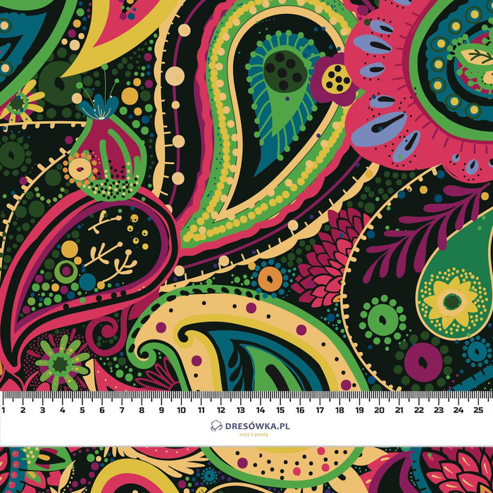 Paisley pattern no. 7 - looped knit fabric with elastane ITY