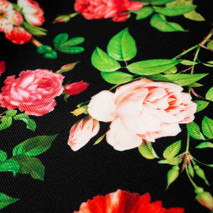 ROSES AND LEAVES (PARADISE GARDEN) - single jersey with elastane ITY
