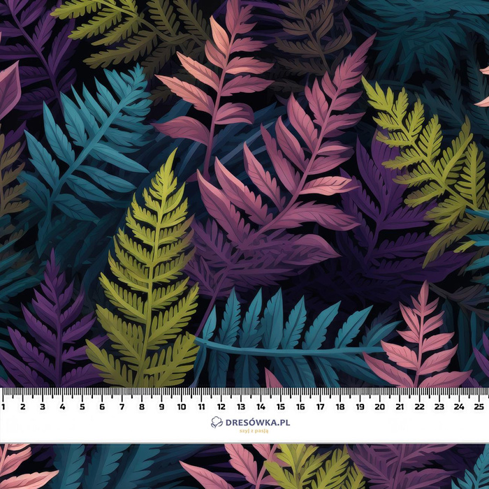 LEAVES AND FERNS WZ. 1- Upholstery velour 