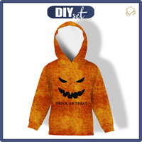DĚTSKÁ MIKINA S KAPUCÍ (ALEX) - TRICK OR TREAT - teplákovina 110/116