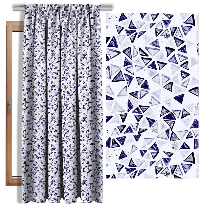 TROPICAL TRIANGLES no. 2 (Very Peri) - Waterproof woven fabric