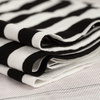 Viscose jersey - STRIPES WHITE / BLACK 1,0cm x 1,0cm