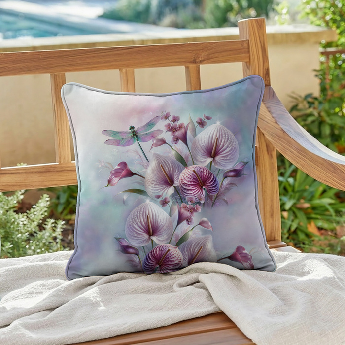 PASTEL BLOOM WZ. 4 - panel (60cm x 50cm) Upholstery velour