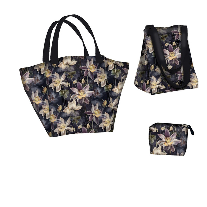 XL Tasche mit Utensilientasche 2 in 1 - PASTEL FLOWERS WZ.3 - Nähset