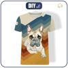 MEN’S T-SHIRT - BULLDOG / STRIPES - single jersey XXL