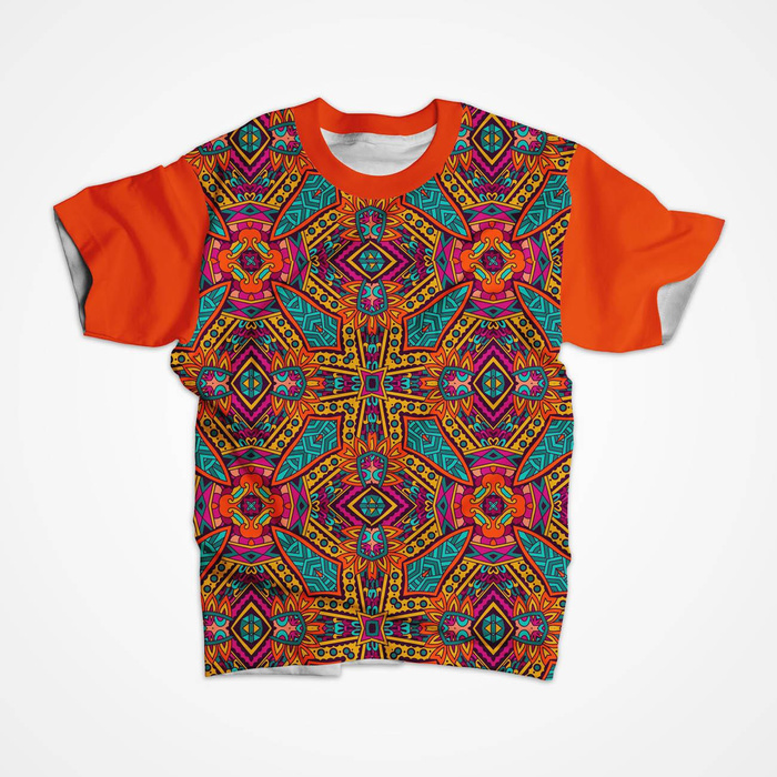 COLORFUL MANDALA pat. 1 - light brushed knitwear