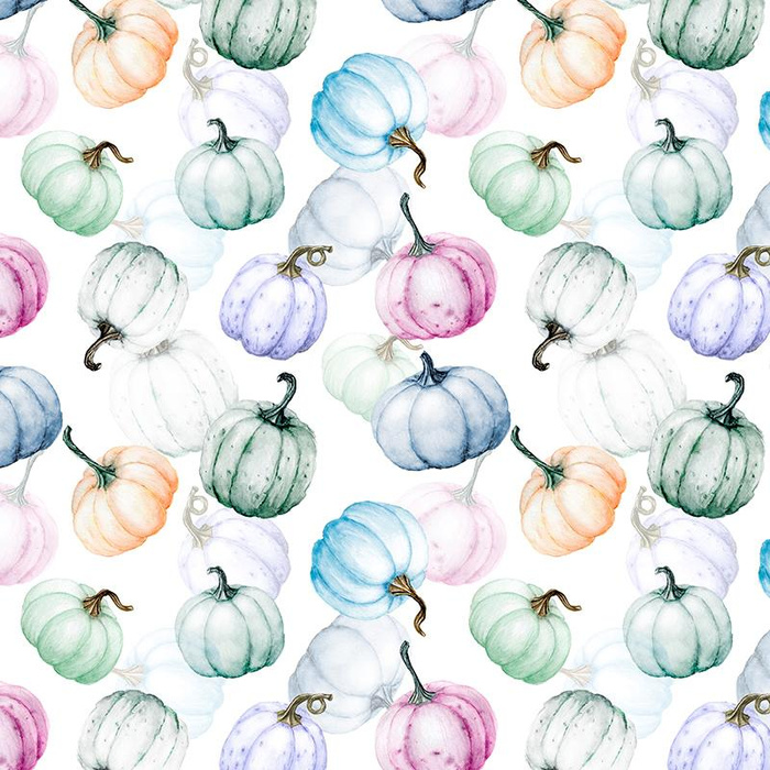 PUMPKINS pat. 3 (PUMPKIN GARDEN) - single jersey with elastane 