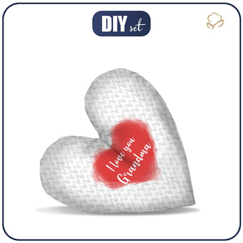 DECORATIVE PILLOW HEART - I love you Grandpa / ZIGZAG