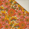 FLOWERS PAPAYA ORANGE WZ. 7 - Upholstery velour