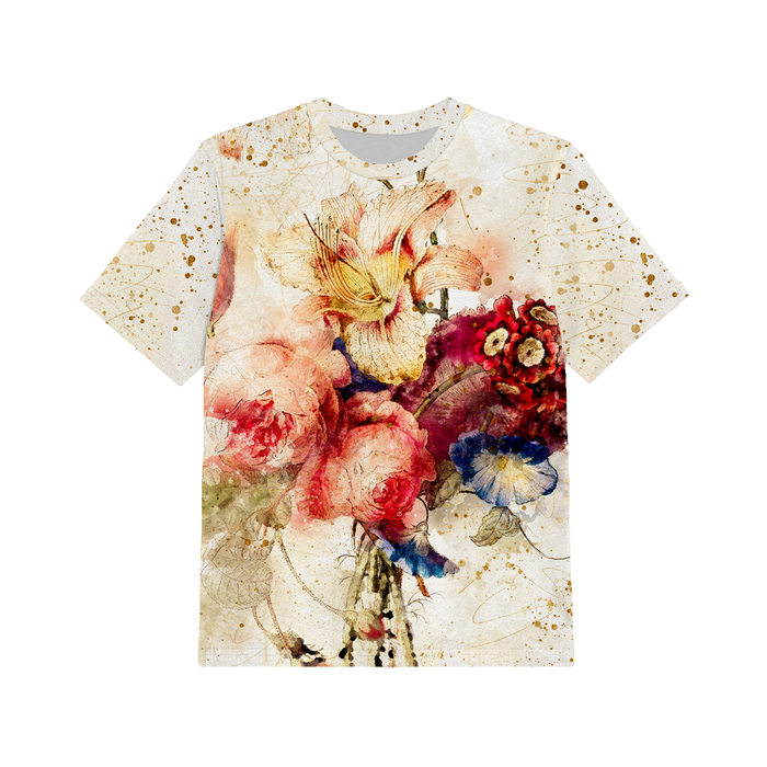2-PACK - T-SHIRT DZIECIĘCY - MOTYLKI / WATERCOLOR FLOWERS WZ. 5 - ZESTAW DO USZYCIA (152/158)