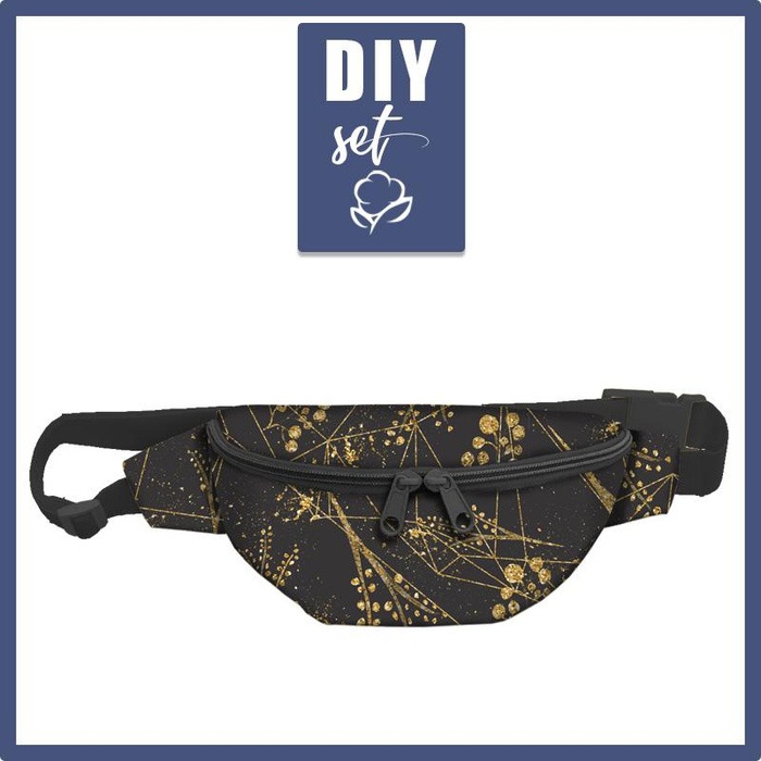 HÜFTTASCHE - BLÄTTER Ms 12 (gold) - klein