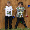 2-PACK - KINDER T-SHIRT - BUNT KLECKSE - Nähset (152/158)