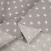 WEISSE STERNE / grau - Baumwoll Webware