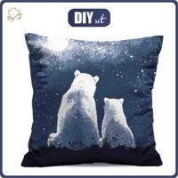 POLŠTÁŘ 45x45 - WINTER BEARS VZ. 1 - Potahový velur - Sada šití