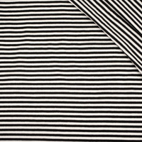STREIFEN WEIß / SCHWARZ 0,5cm x 0,5cm - Viskose Jersey