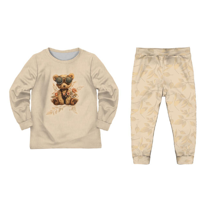 KINDERPYJAMAS "MIKI" - BEAR STEAMPUNK FOREST M. 2 - Nähset (98/104)