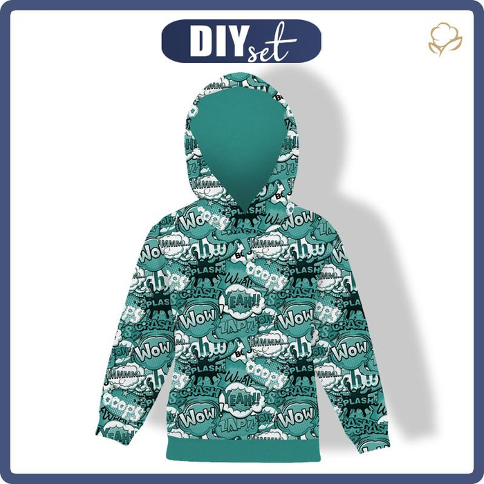 KINDER HOODIE (ALEX) - COMICS (minze) - Sommersweat (134/140)