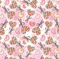 HEARTS (LOLLIPOPS) pat. 2 - Waterproof woven fabric