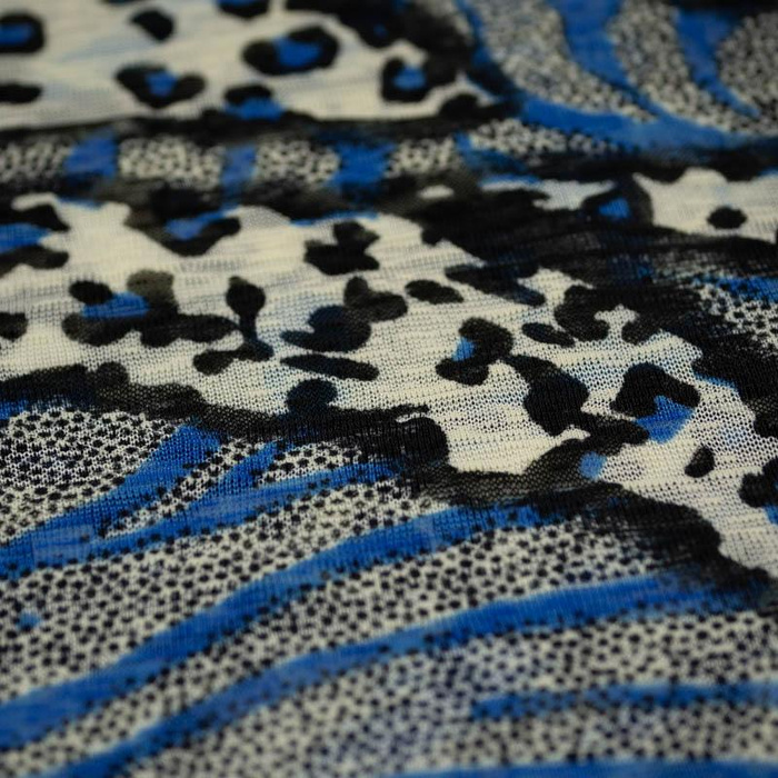 SPOTS / blue - crushed chiffon