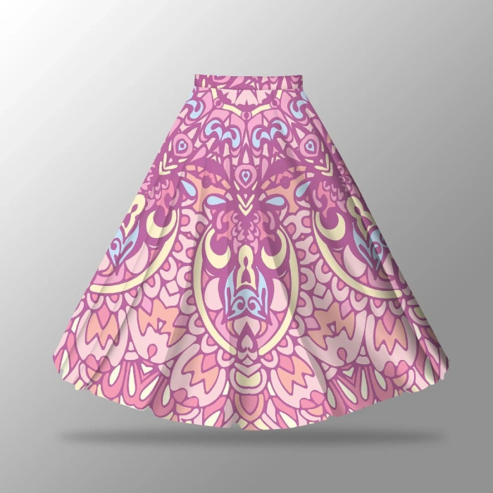 BUNTE MANDALA m. 2 - Maxirock Panel - Viskose Jersey
