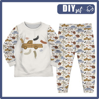 KINDERPYJAMAS "MIKI" - FAHRZEUGE m. 3 - Nähset (98/104)
