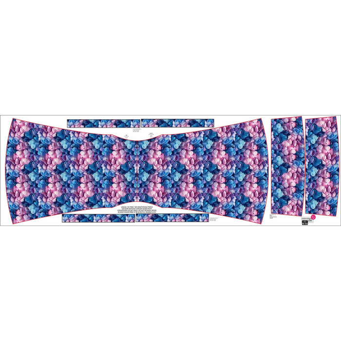 Bardot neckline dress (LILI) - FLOWERS WZ.32 - sewing set - 134-140