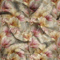 MAGNOLIA FLOWERS - Mušelín bavlněný