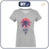 WOMEN’S T-SHIRT - SUMMER TIME / melange light grey - single jersey M